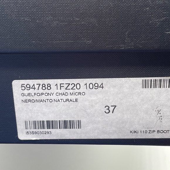 YSL Black Lamb/Pony Stiletto zip bootie ankle leopard detail 37 and 38.5 - Picture 2 of 7